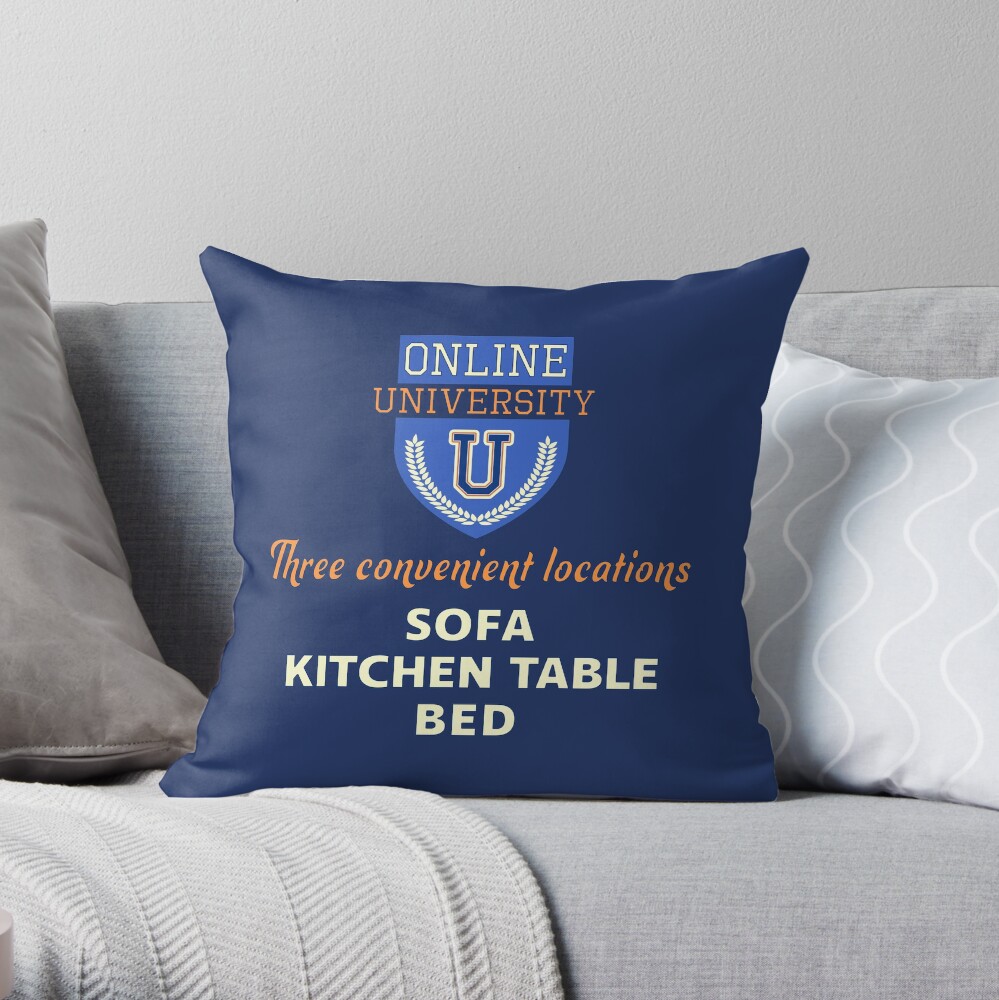 Online University. Throw Pillow
