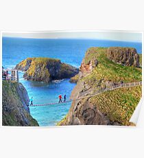 The rock in the road - Carrick-a-Rede Poster