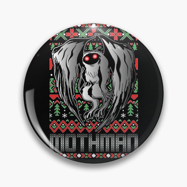 Item preview, Mothman Ugly Christmas Style - Festive Xmas Cryptid Pattern designed and sold by NatIntrovertSoc.