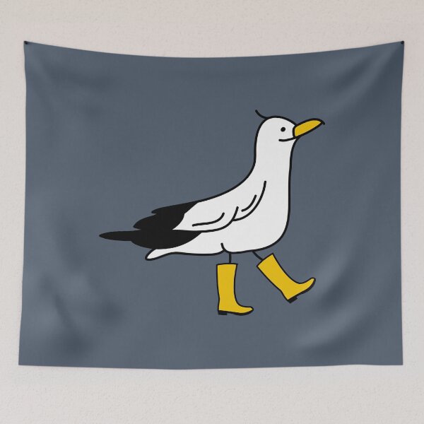 Item preview, Funny seagull with rubber boots designed and sold by spontania.