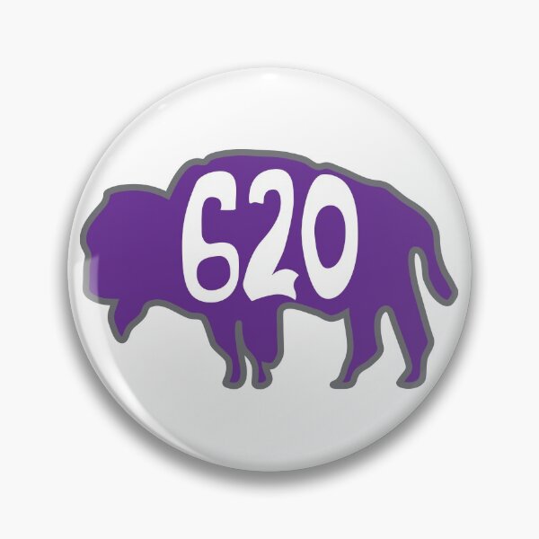 Item preview, Hand Drawn Kansas Buffalo 620 Purple Gray White designed and sold by itsrturn.