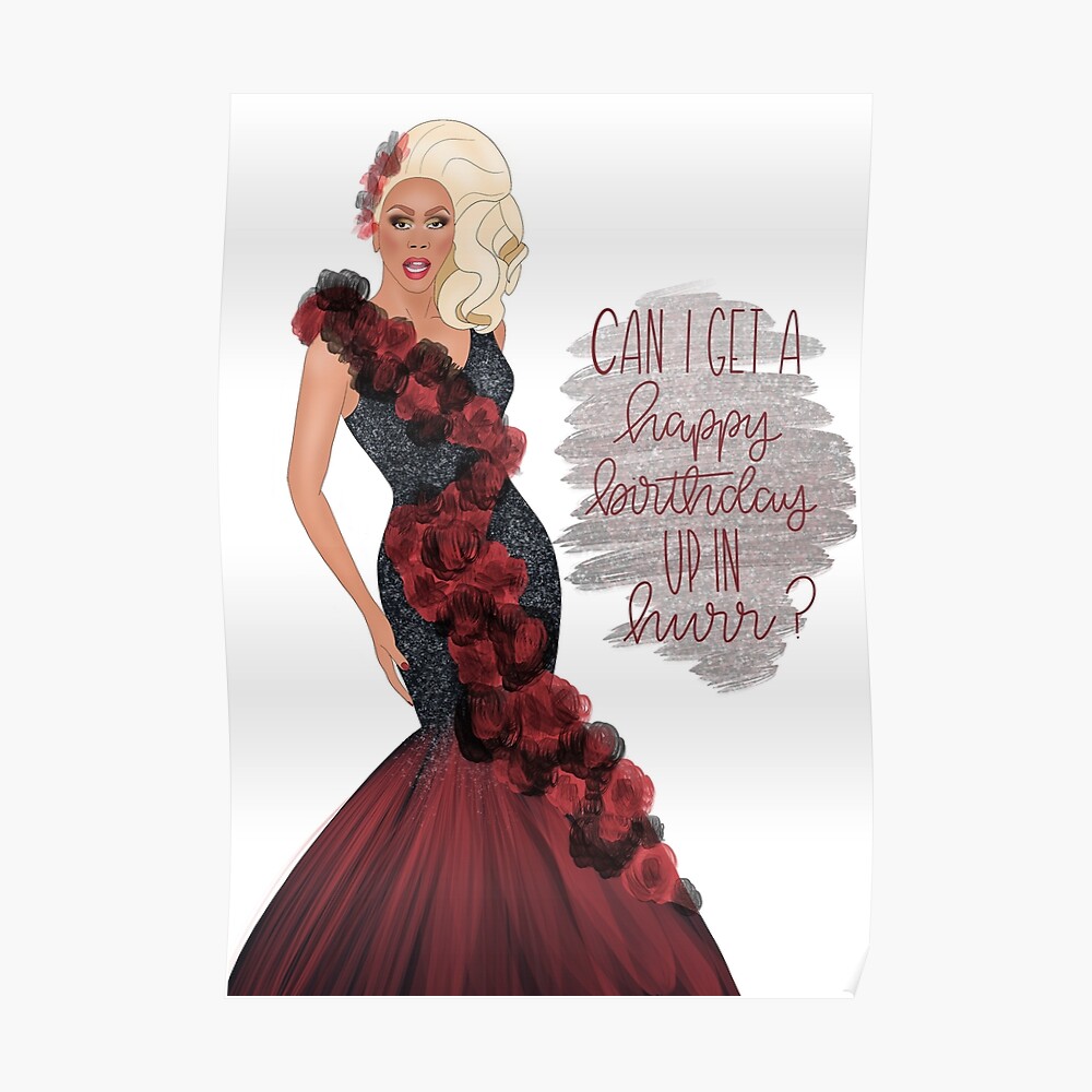 Gourde Rupaul Joyeux Anniversaire A Hurr Par Atouchofsparkle Redbubble