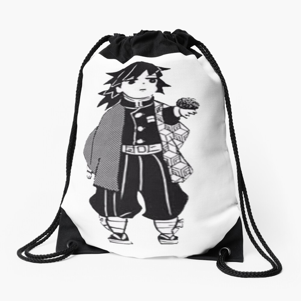 Giyuu Demon Slayer Manga Cap Drawstring Bag