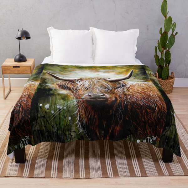 Item preview, Highland Cow Cattle Portrait designed and sold by BeardedBeserker.