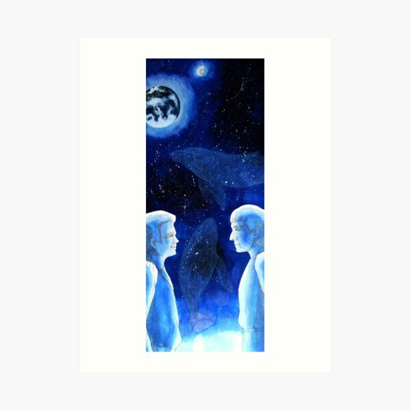 Space whales Art Print
