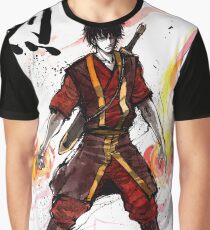Zuko from Avatar with sumi ink and watercolor Graphic T-Shirt