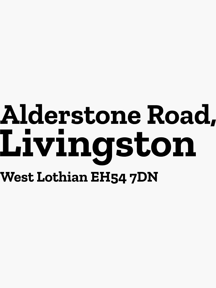 "Livingston Stadium Address " Sticker by TheChuckWagon1 Redbubble
