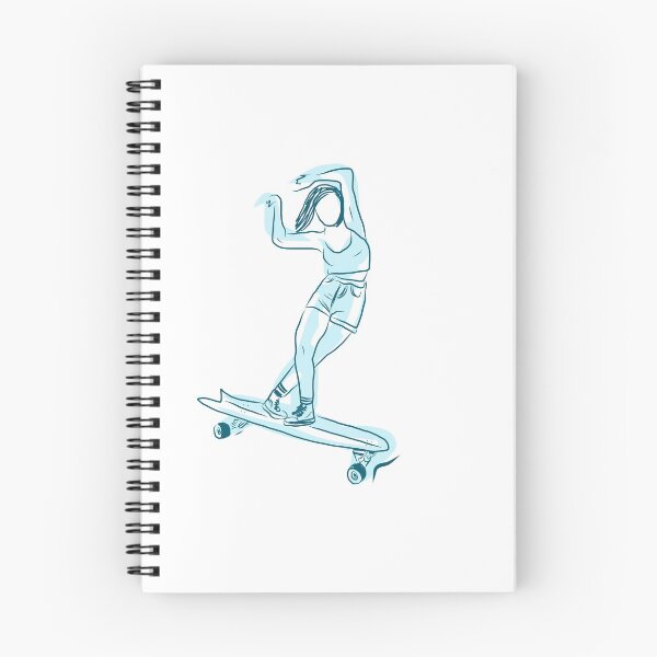 Item preview, Skateboarding longboard woman minimalist design tricks  designed and sold by Tropical Blood.