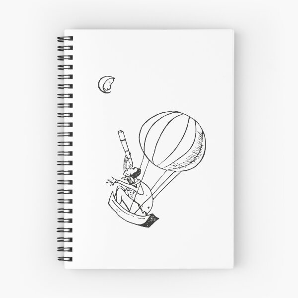 Item preview, Man in hot air balloon with telescope looking at the moon designed and sold by tribesymbols.