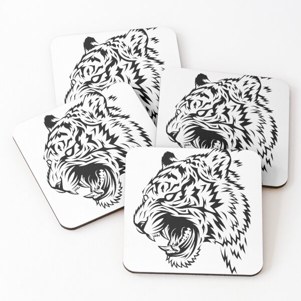 Item preview, Tribal Tattoo White Tiger designed and sold by albertocubatas.