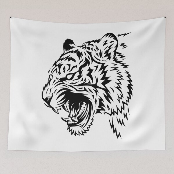 Item preview, Tribal Tattoo White Tiger designed and sold by albertocubatas.
