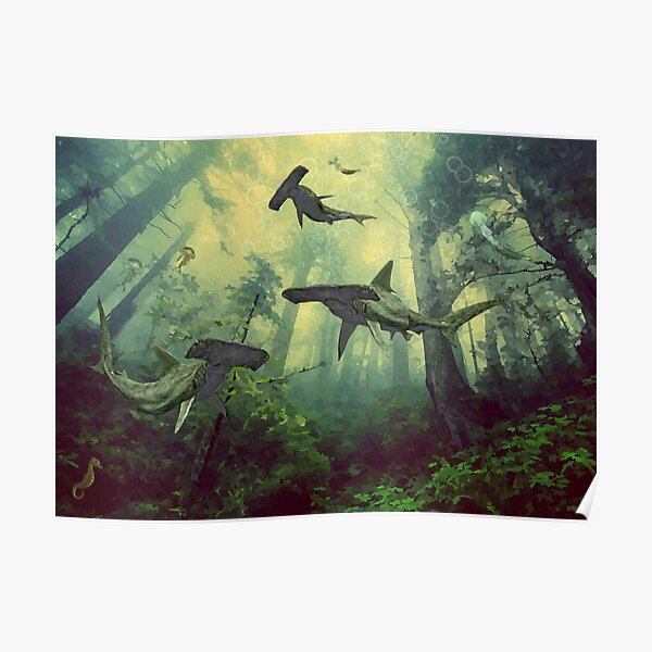 Sharks in the Forest Poster