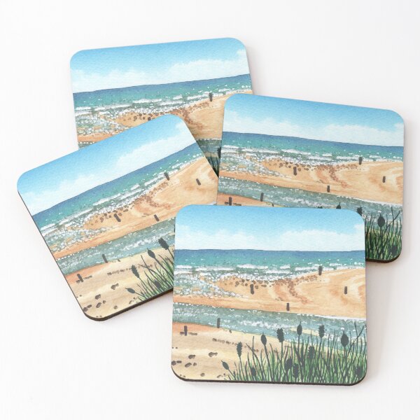 Item preview, Beadnell bay beach watercolour designed and sold by By Kelly Attenborough.