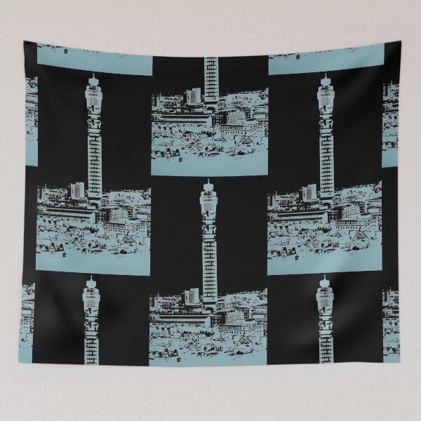 Artikelvorschau, Post Office Tower - Retro 1960er Kitsch - transparenter Hintergrund entworfen und verkauft von circuitsnap.