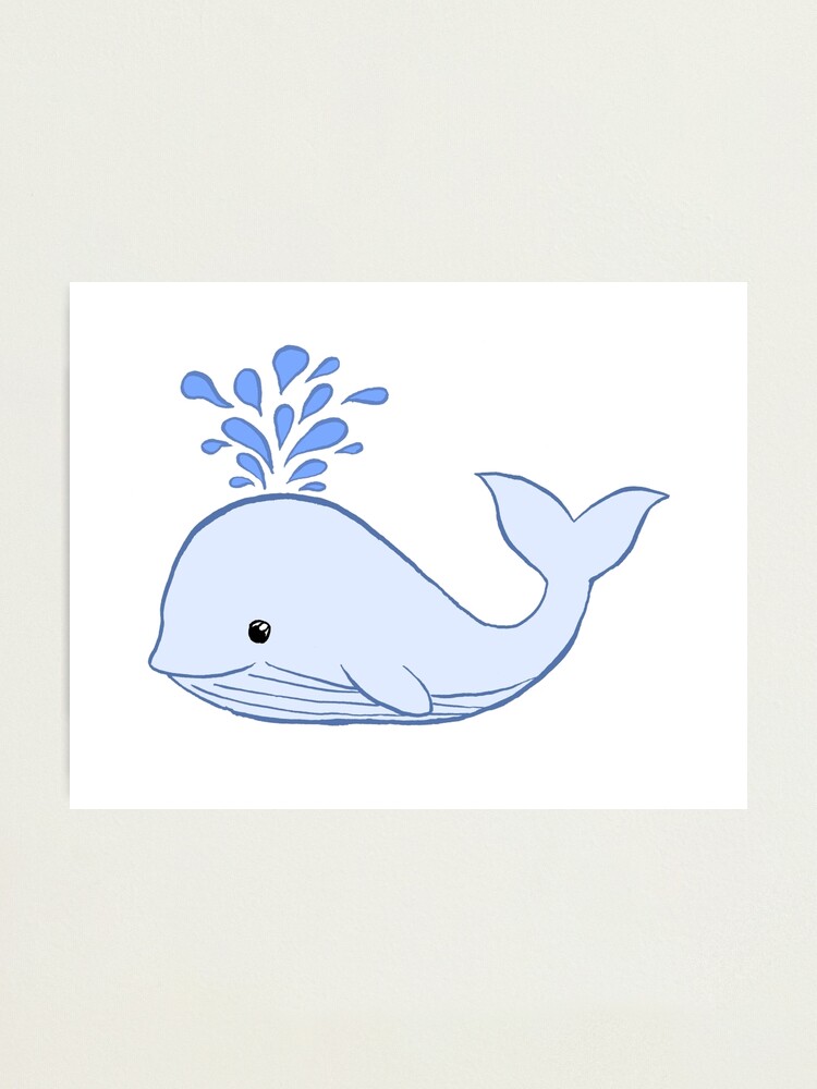 Blue Cartoon Whale