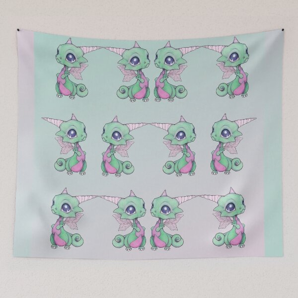 Item preview, Little Green Fairy Dragon designed and sold by bittybiteyones.