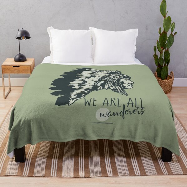 Item preview, We Are All Wanderers Proud Native American Illustration designed and sold by MarOlv.