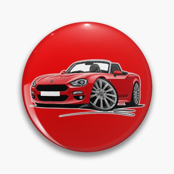 Item preview, Fiat 124 Spider Red designed and sold by Yeomans Cartoons.
