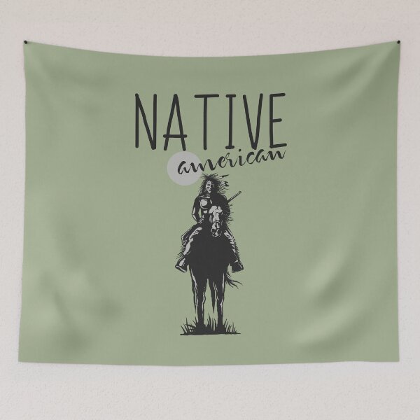 Item preview, Native American Gift with Indian American Riding a Horse designed and sold by MarOlv.