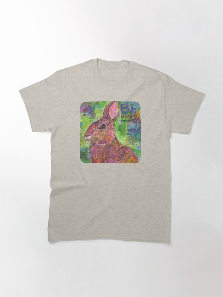 Thumbnail 3 of 7, Classic T-Shirt, B Is for Bunny Rabbit designed and sold by gwennpaints.