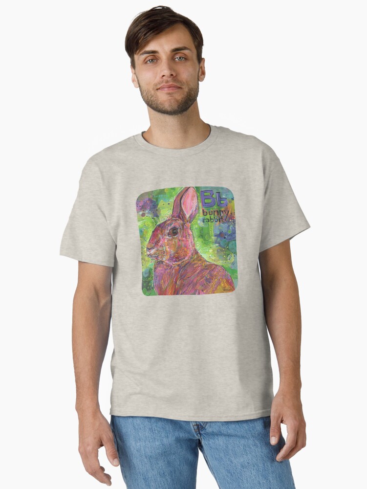 Thumbnail 1 of 7, Classic T-Shirt, B Is for Bunny Rabbit designed and sold by gwennpaints.