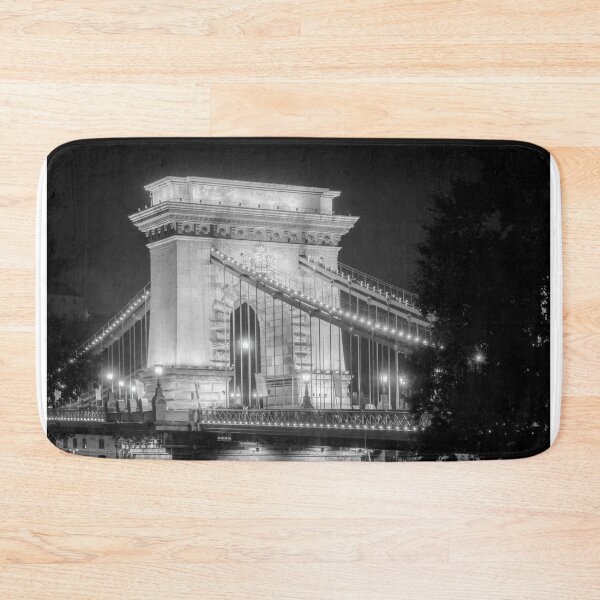 Item preview, Chain Bridge Tower Night BW designed and sold by PhotoArt by Joan Carroll.