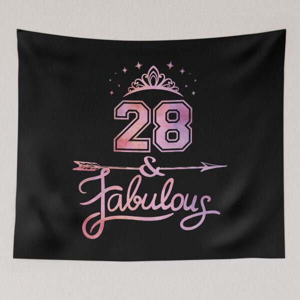Item preview, Women 28 Years Old And Fabulous Happy 28th Birthday graphic designed and sold by Grabitees.
