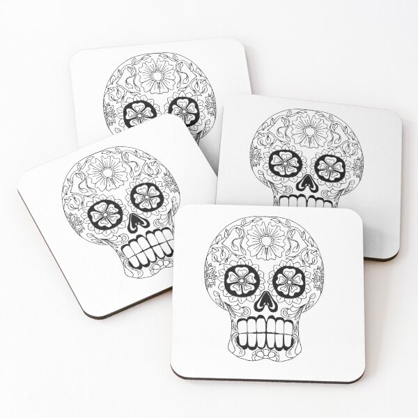 Item preview, Sugar Skull, Black and White 1 designed and sold by Salt & Keep.