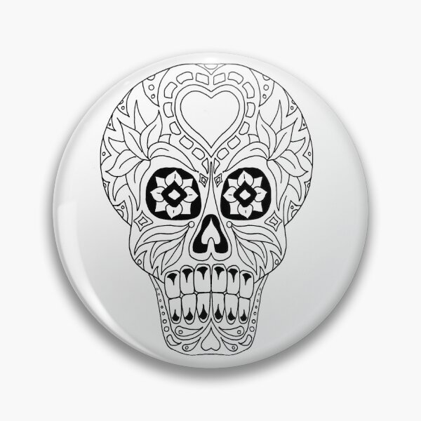 Item preview, Sugar Skull, Black and White 5 designed and sold by Salt & Keep.