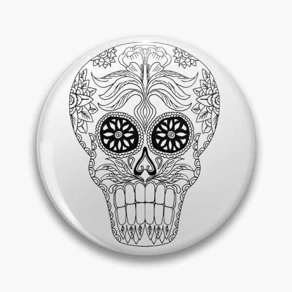 Item preview, Sugar Skull, Black and White 7 designed and sold by Salt & Keep.