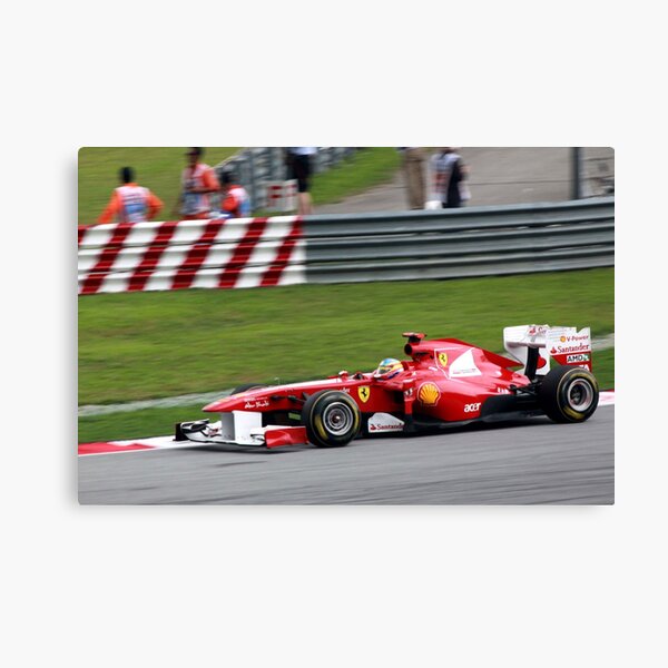 Fernando Alonso in his Ferrari Canvas Print