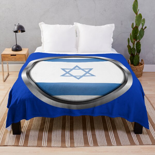 Item preview, Israel Flag Round Metal Frame designed and sold by mattpanta.