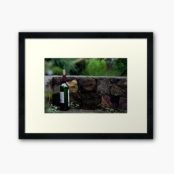 Memories Remain - A Wine Bottle Framed Art Print