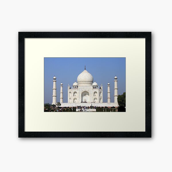 The Taj Mahal - 7 Wonders of the World Framed Art Print
