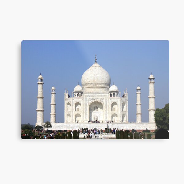 The Taj Mahal - 7 Wonders of the World Metal Print