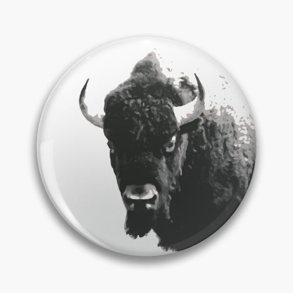Item preview,  American Bison Spirit Animal Black and White  designed and sold by Queen City  Craftworks.