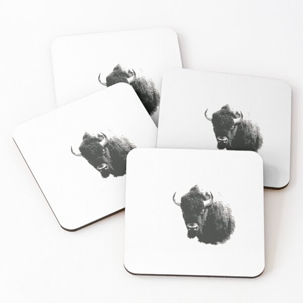 Item preview,  American Bison Spirit Animal Black and White  designed and sold by Queen City  Craftworks.