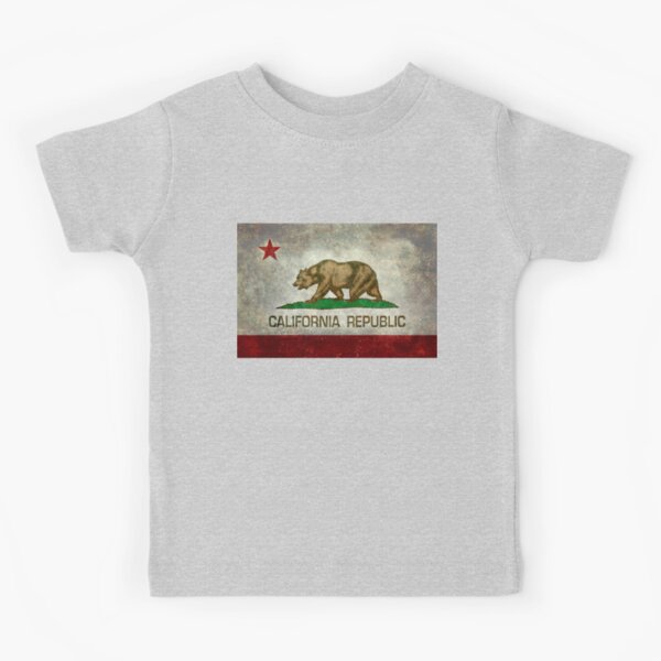 California Republic state flag - Vintage retro version Kids T-Shirt