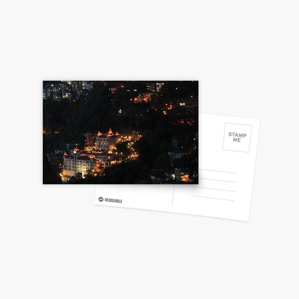 Shimla at Night, Himalayas, India Postcard