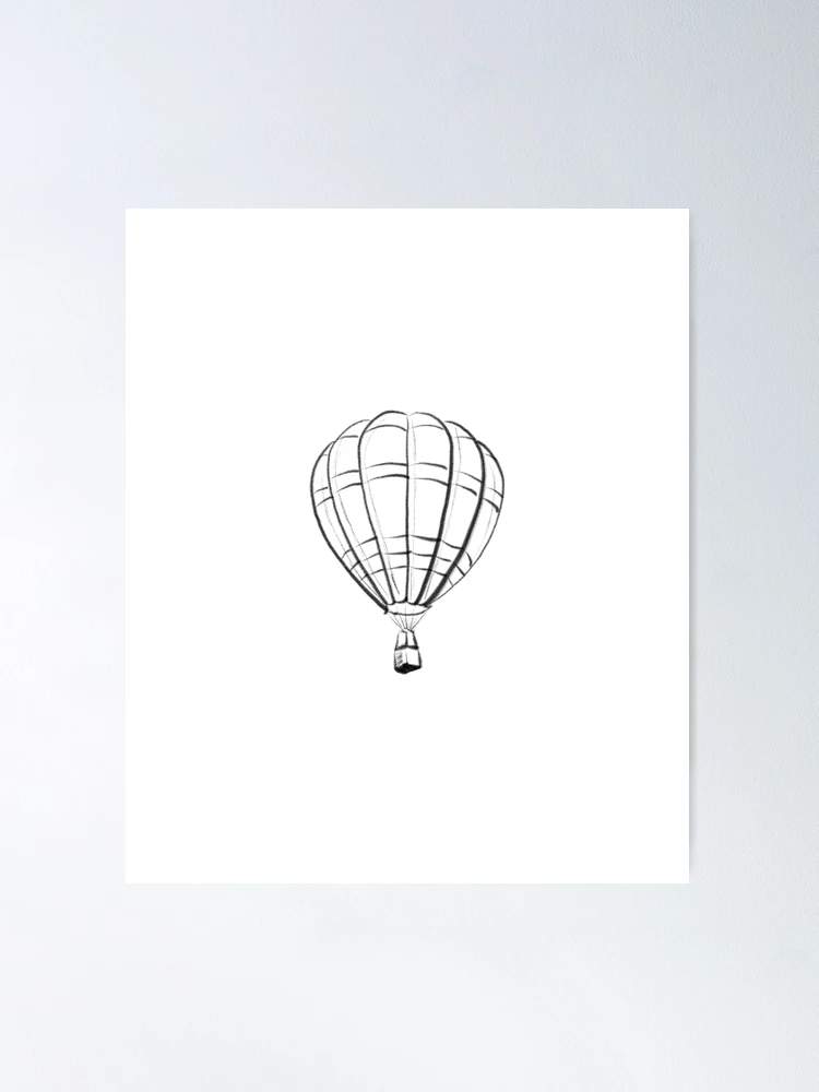 Hot air balloon Illustration line drawing Art, line drawing