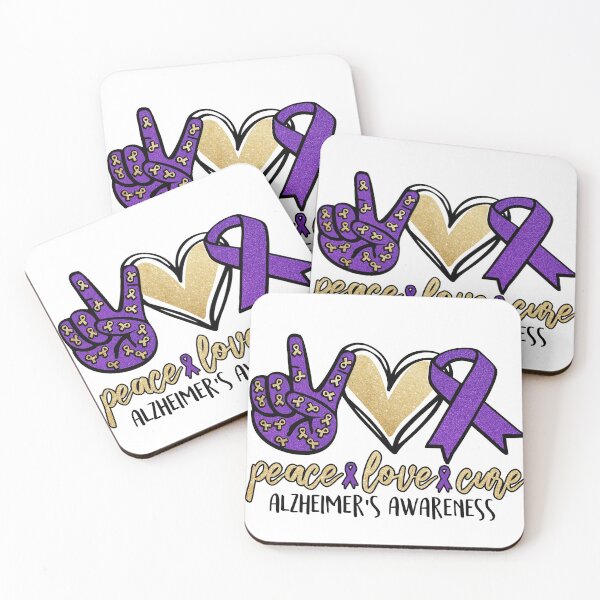Item preview, Peace Love Cure, Alzheimer Awareness designed and sold by Khalu.