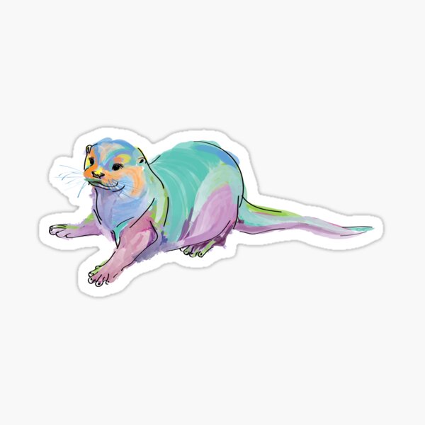 Artikel-Vorschau von Gekühlter Otteraufkleber, designt und verkauft von KeelyCreates.