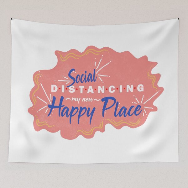 Item preview, Social Distancing my new Happy Place _ Coral Cloud  designed and sold by Linda Sholberg.