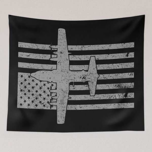 Item preview, AC-130 Spectre Gunship Airplane Vintage Flag Design designed and sold by RealPilotDesign.
