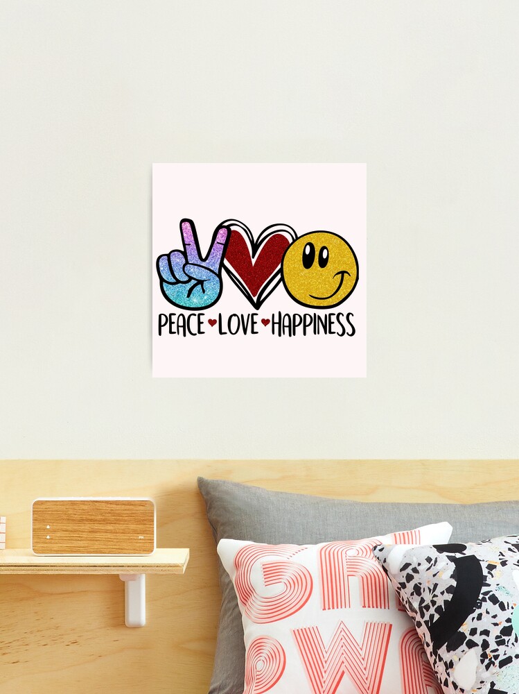 Peace Love Happiness Poster for Sale by Khalu