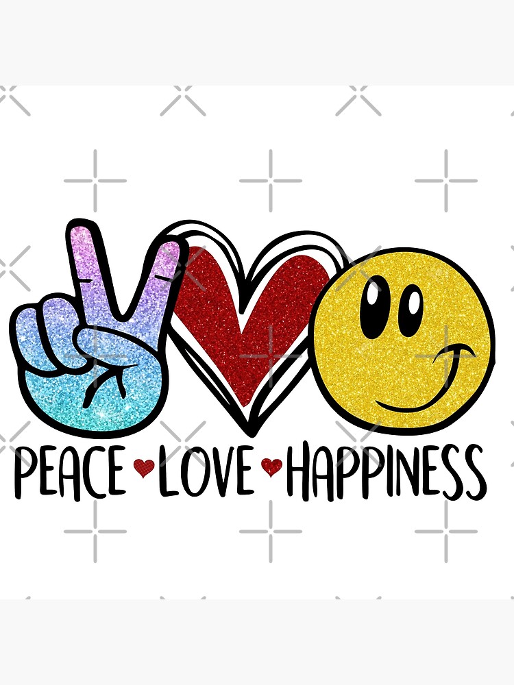 Peace Love Happiness Poster For Sale By Khalu Redbubble