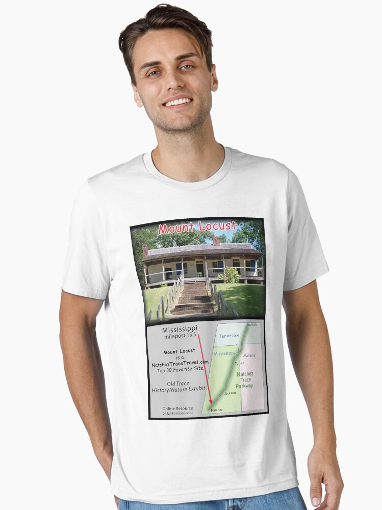 Thumbnail 1 of 7, Essential T-Shirt, Mount Locust on the Natchez Trace Parkway. designed and sold by natcheztrace.