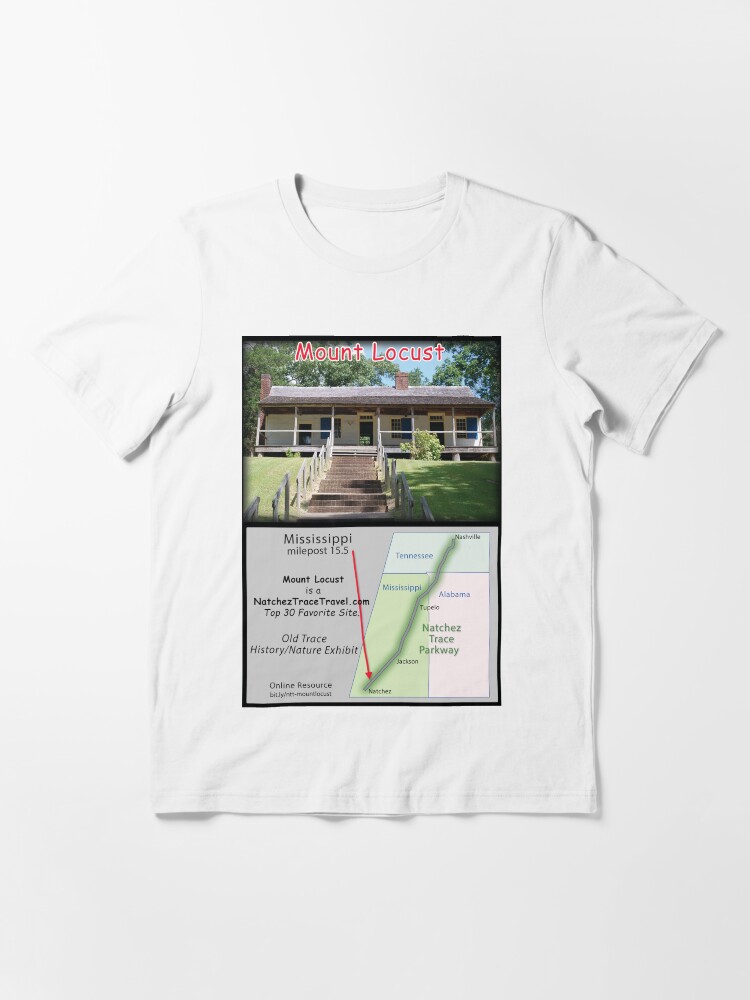 Thumbnail 3 of 7, Essential T-Shirt, Mount Locust on the Natchez Trace Parkway. designed and sold by natcheztrace.