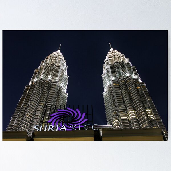 Petronas Towers at Night, Kuala Lumpur Poster