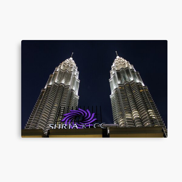 Petronas Towers at Night, Kuala Lumpur Canvas Print